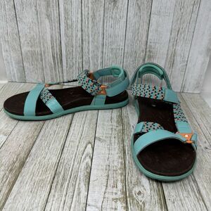 Merrell Sandals Womens Size 9 Around Town Sunvue Woven Turquoise Open Toe